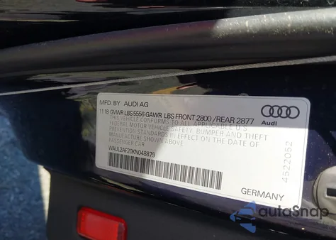 2019 Audi A6 55 Premium from USA, damaged, VIN WAUL2AF20KN048879